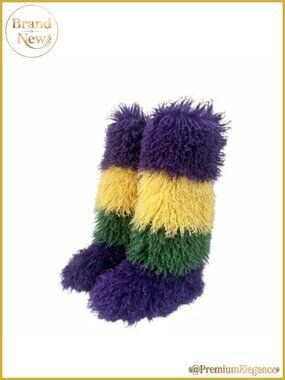 Faux Fur Knee High Winter Boots Mongolian Fluffy Tall Fuzzy Womens